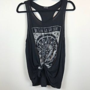 Love Culture | knotted graphic muscle tank